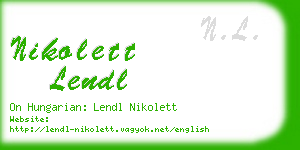 nikolett lendl business card